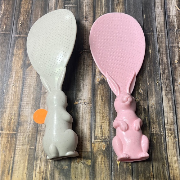 5for$10 Two Rabbit Shaped Rice Spoon, Kitchen Shovel, Standing Cooking Tools - Picture 4 of 10